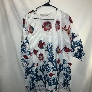 swim suit cover up, size large